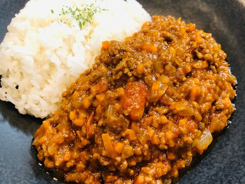 トマト缶で時短キーマカレー